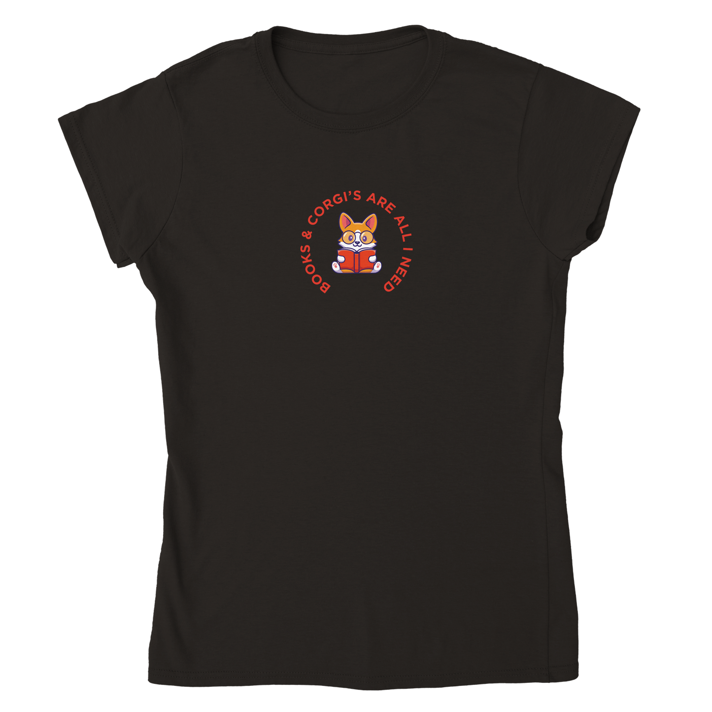 Book Corgi Classic Womens Crewneck T-shirt