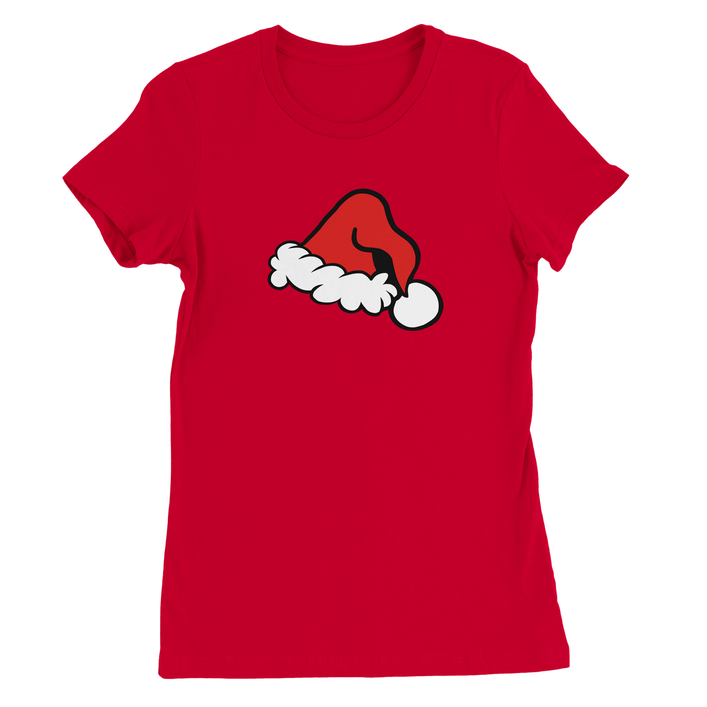 Santa Hat Premium Womens Crewneck T-shirt