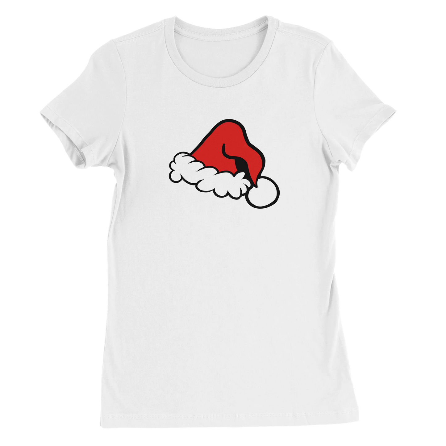 Santa Hat Premium Womens Crewneck T-shirt