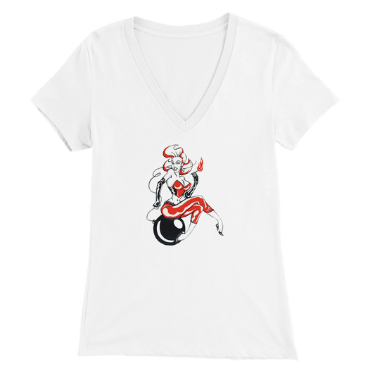 Time Bomb Premium Womens V-Neck T-shirt