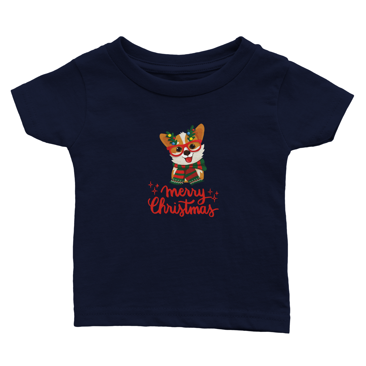 Corgi Holiday Classic Baby Crewneck T-shirt