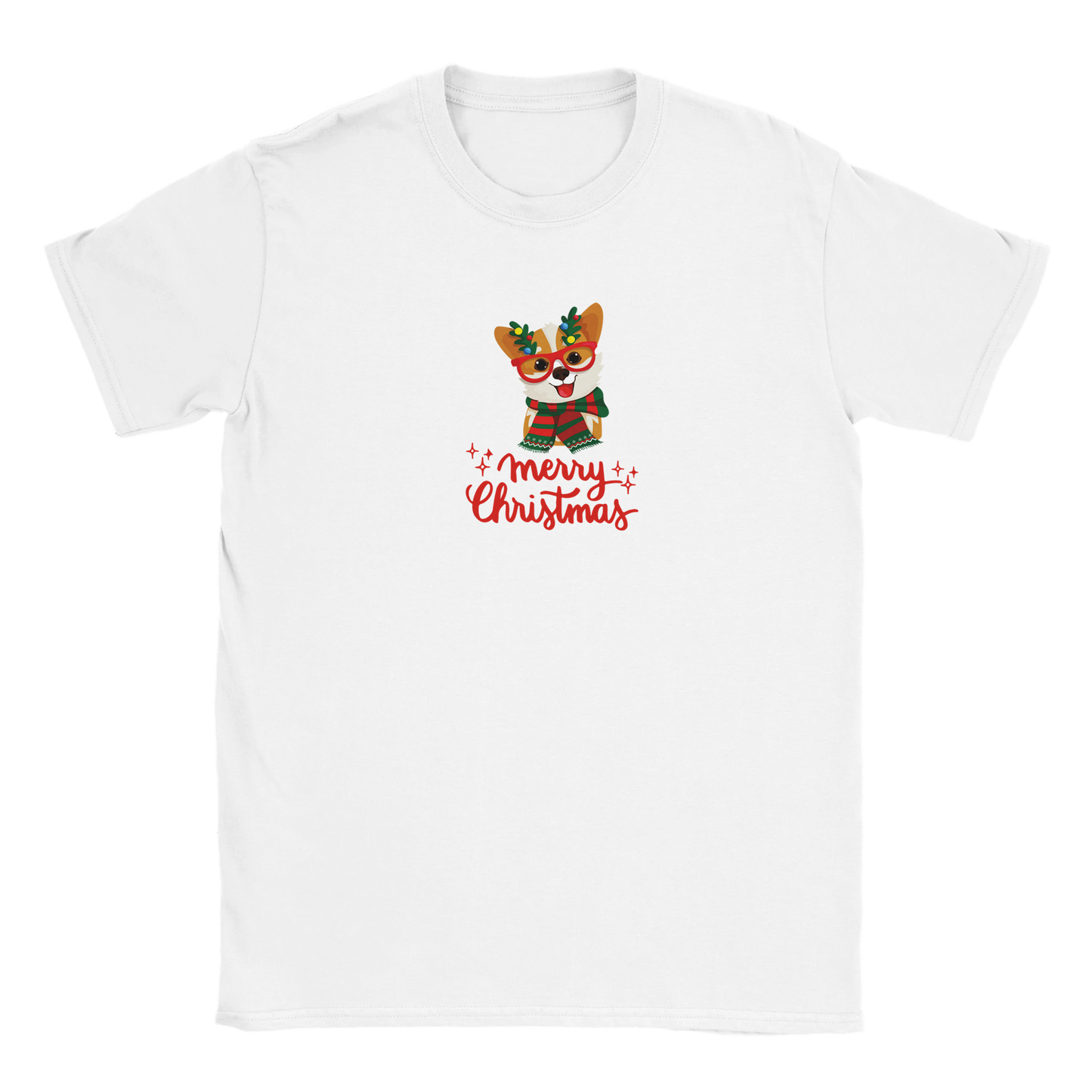 Corgi Holiday Classic Kids Crewneck T-shirt