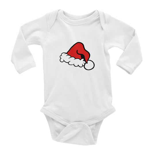 Santa Hat Classic Baby Long Sleeve Bodysuit