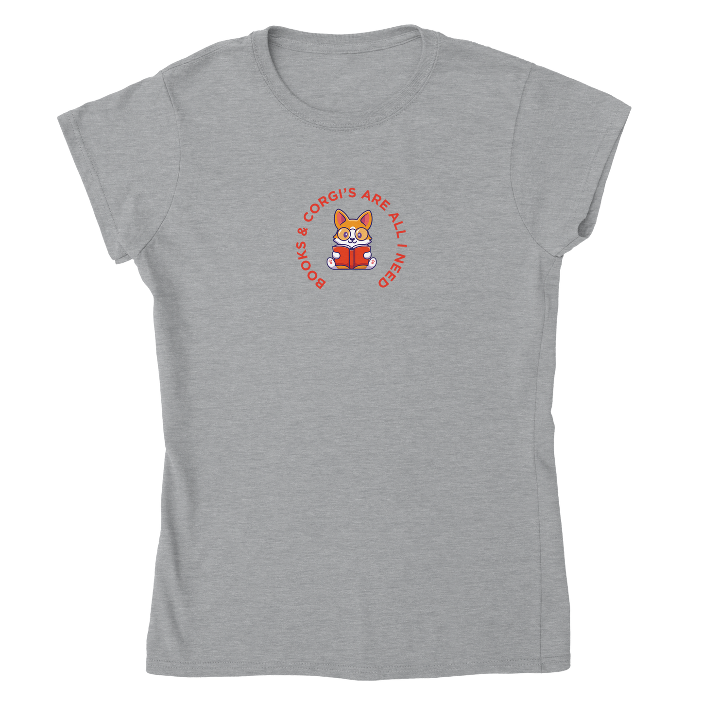 Book Corgi Classic Womens Crewneck T-shirt