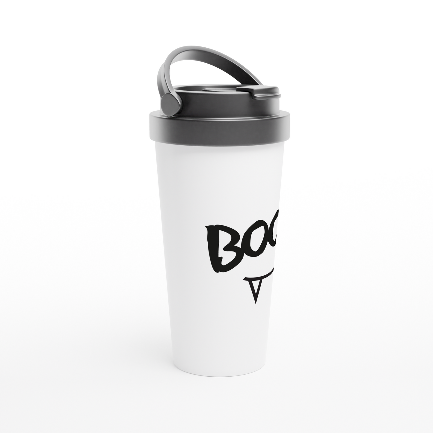 White 15oz Stainless Steel Travel Mug