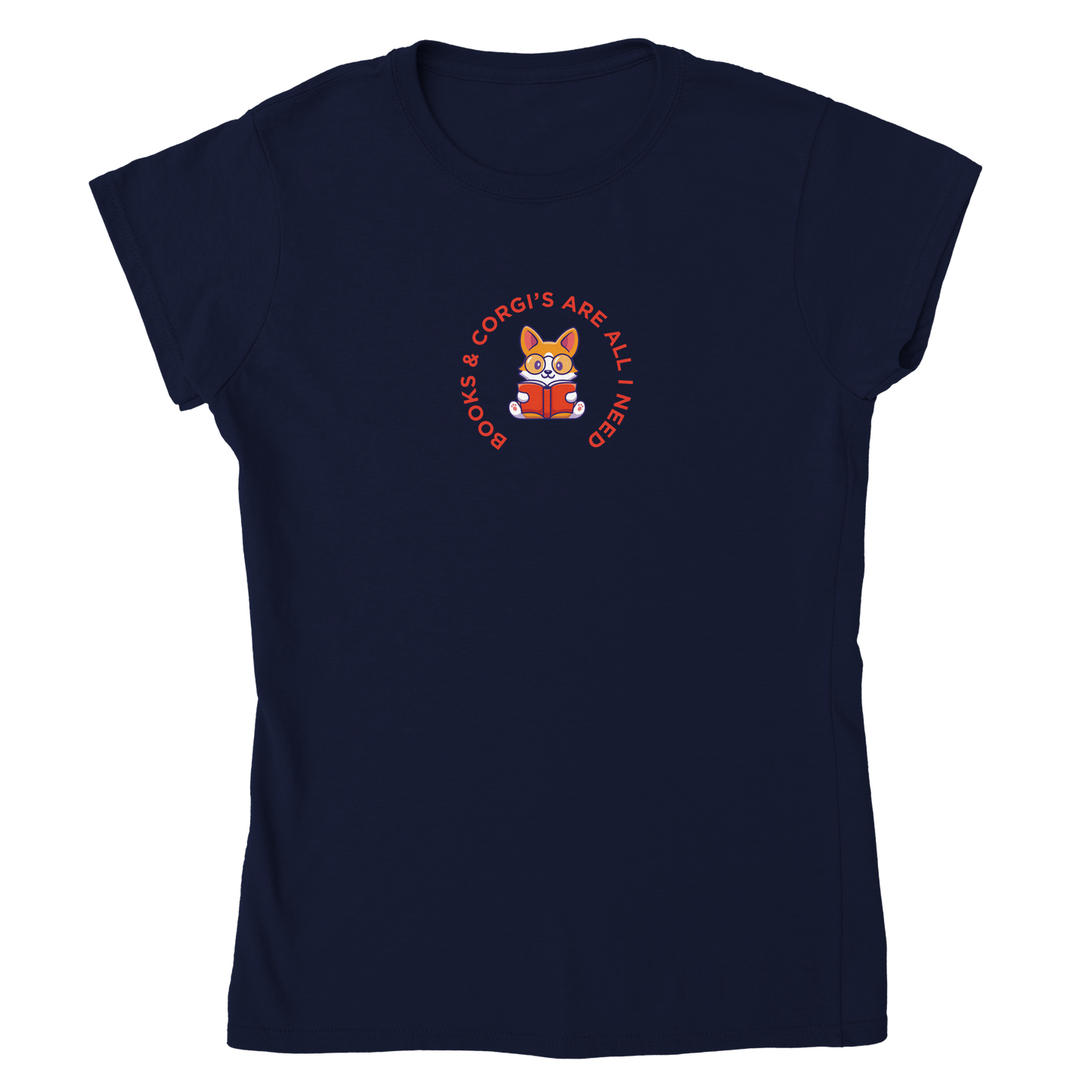 Book Corgi Classic Womens Crewneck T-shirt