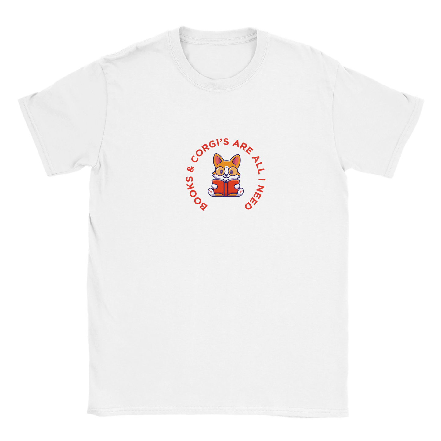 Books & Corgi's Classic Kids Crewneck T-shirt